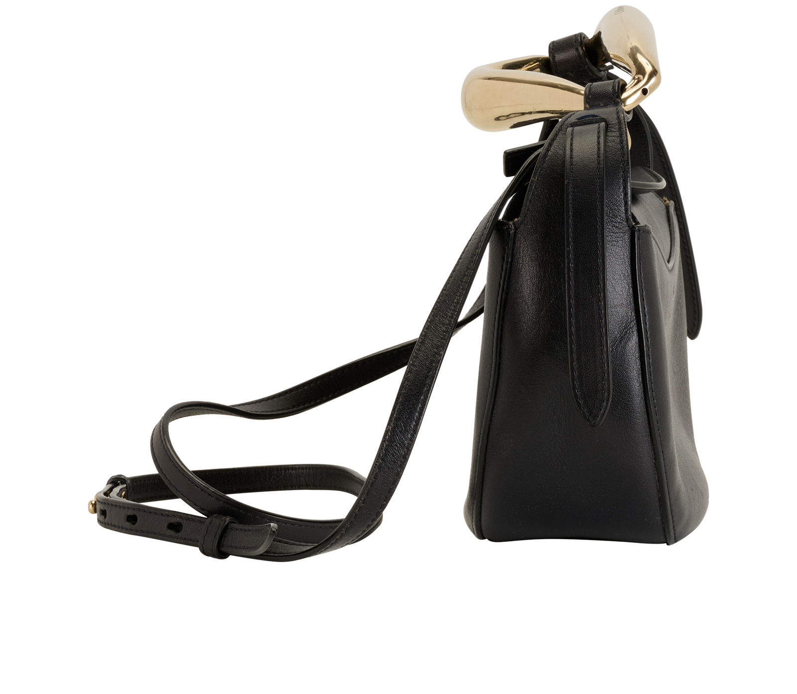 Kiss Small, &pound;395, Handbags, Navy, Leather, Side view